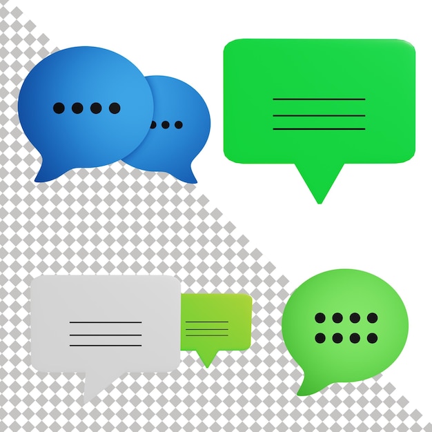 Bubble Chat 3D-Symbol