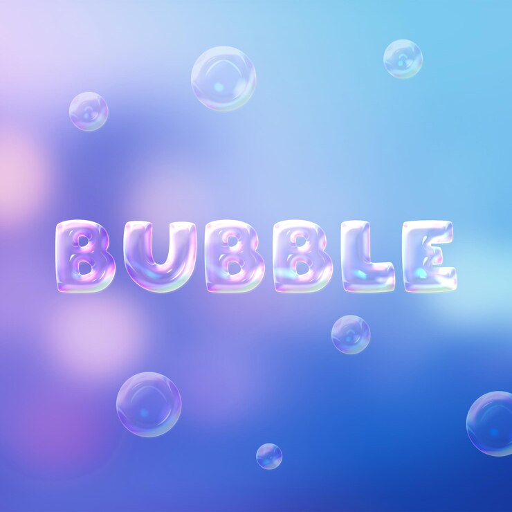 Bubble Effects Letter Template Effervescent Typography with Bubbly Visuals
