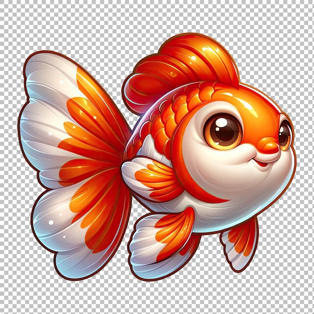 PSD bubbly goldfish clipart (pez dorada con burbujas)