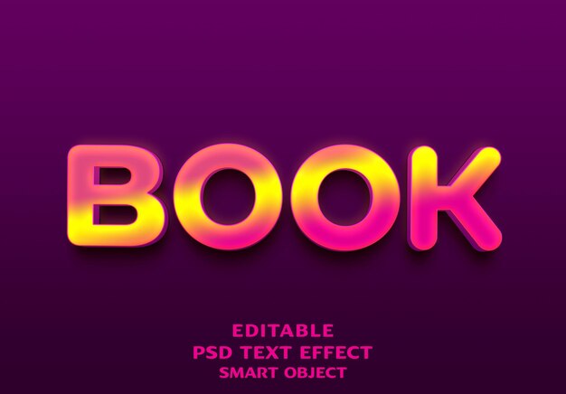 Buch 3d-text-effekt-design