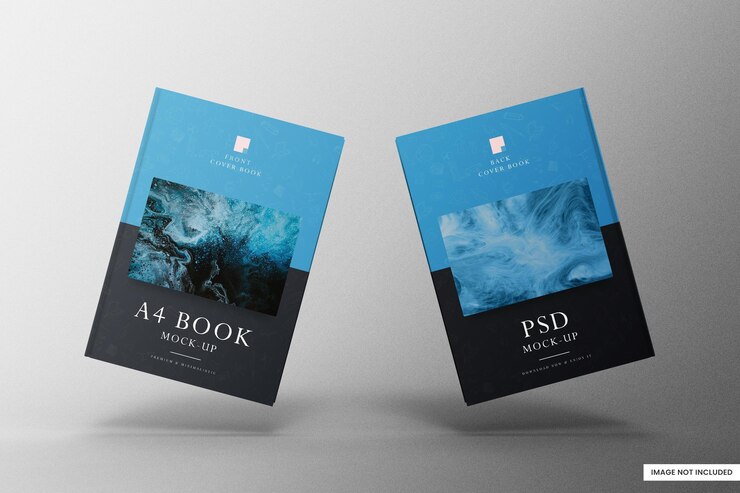 Buch A4 Mockup PSD-Vorlage