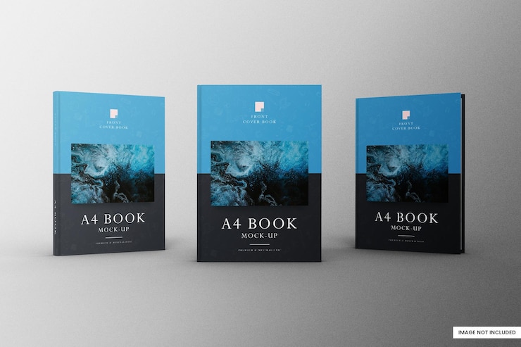 Buch A4 Mockup PSD-Vorlage