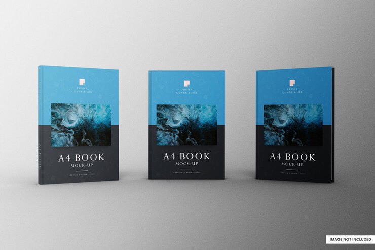 Buch A4 Mockup PSD-Vorlage