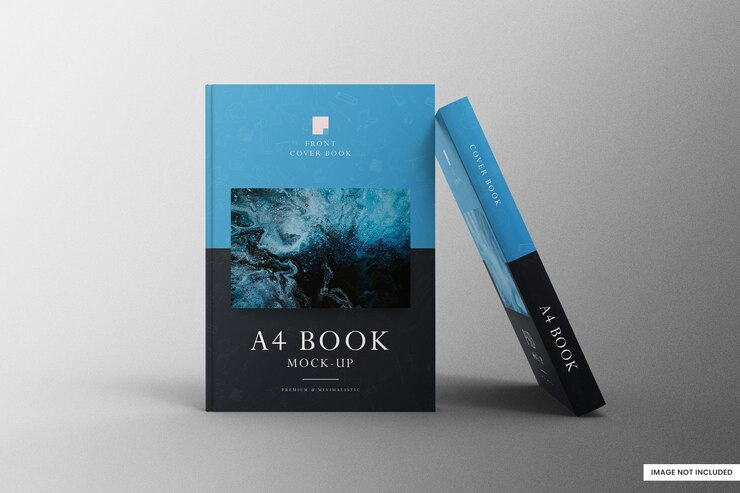 Buch A4 Mockup PSD-Vorlage