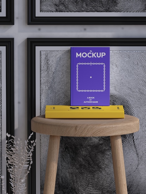 Buch im Innenraum Mockup