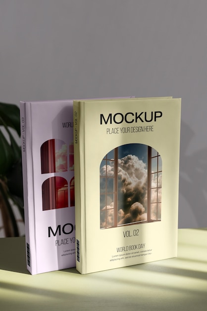 PSD buch mit schatten-mockup