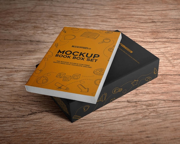 Buchbox-set psd-mockups