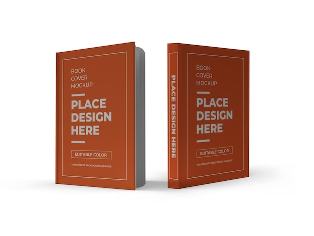 Buchcover 3d mockup isoliert