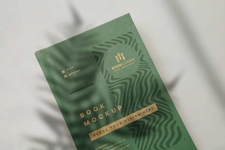 Buchcover-Mockup mit Schatten
