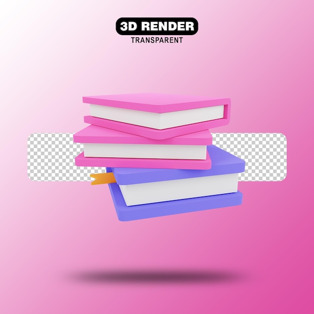 Buchen sie 3d-rendering-illustration stehend