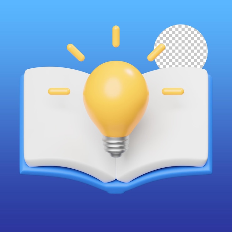 PSD buchidee 3d-illustration