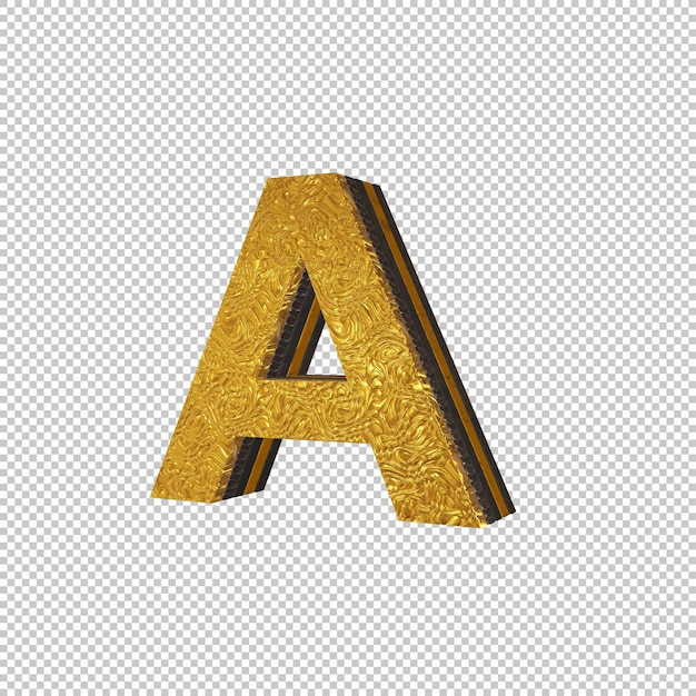 Buchstabe a 3d-rendering