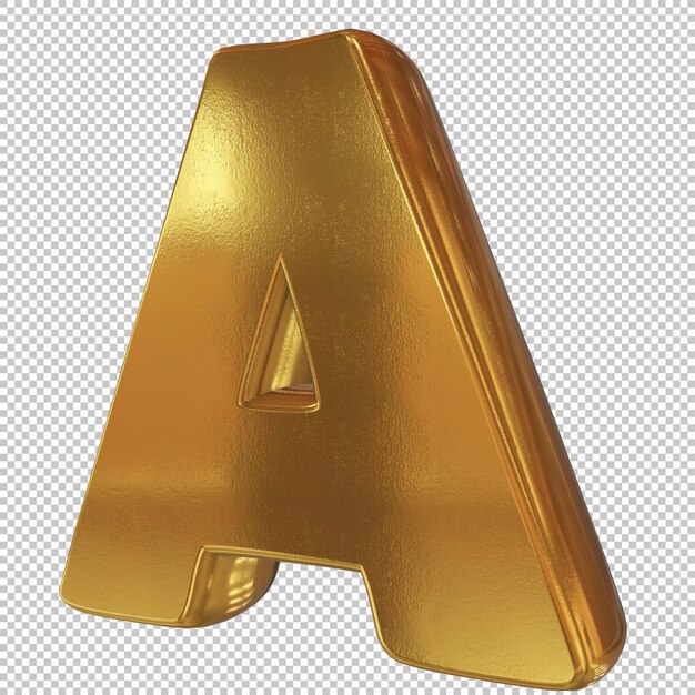 PSD buchstabe a 3d-rendering