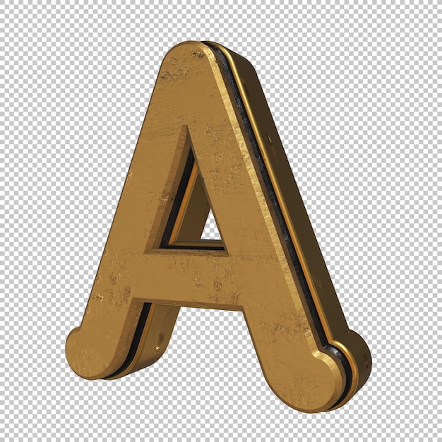 Buchstabe a 3d-rendering