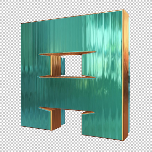 Buchstabe A 3D-Rendering