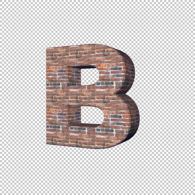 Buchstabe b 3d-rendering