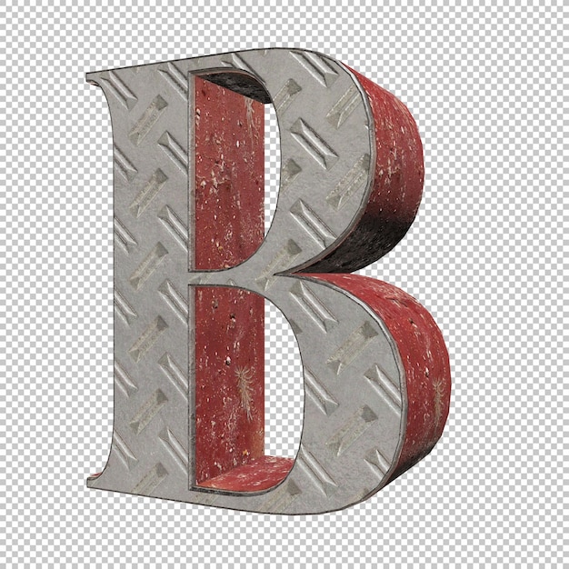 Buchstabe b 3d-rendering