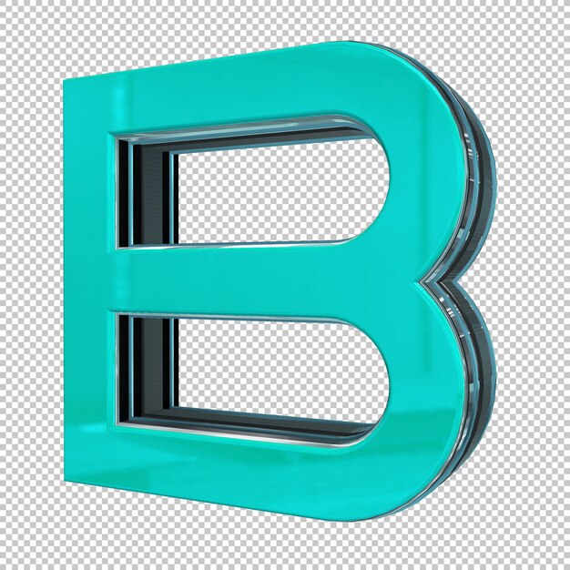 Buchstabe b 3d-rendering