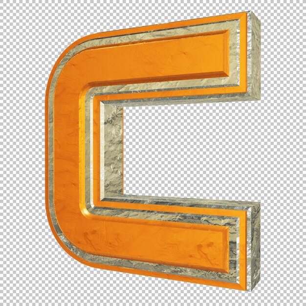 Buchstabe C 3D-Rendering