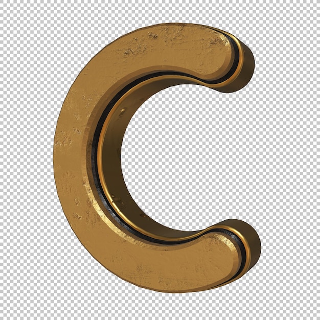 Buchstabe C 3D-Rendering
