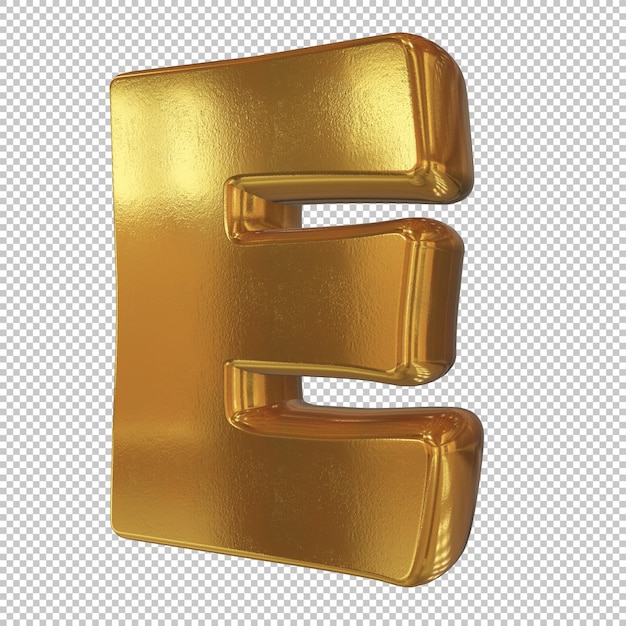 PSD buchstabe e 3d render