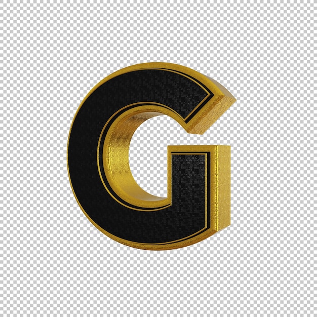 Buchstabe g 3d-rendering