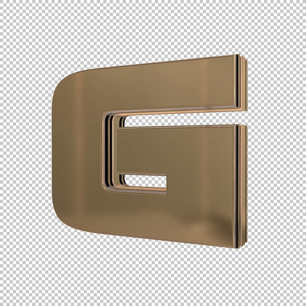 Buchstabe G 3D-Rendering