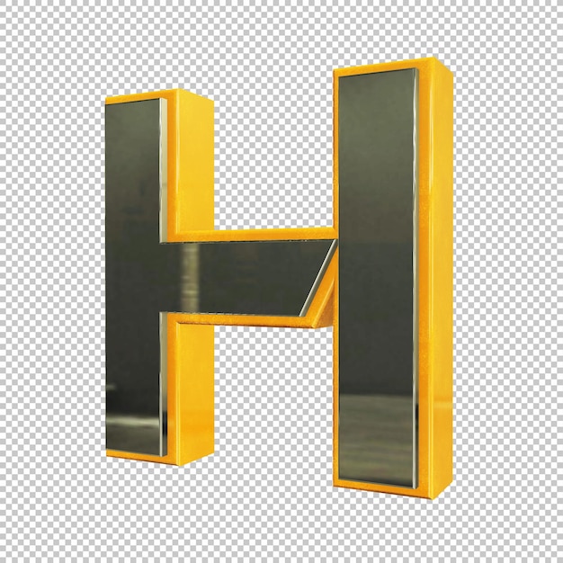 PSD buchstabe h 3d render