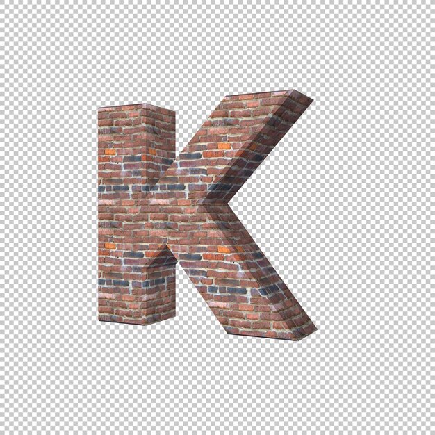 PSD buchstabe k 3d render