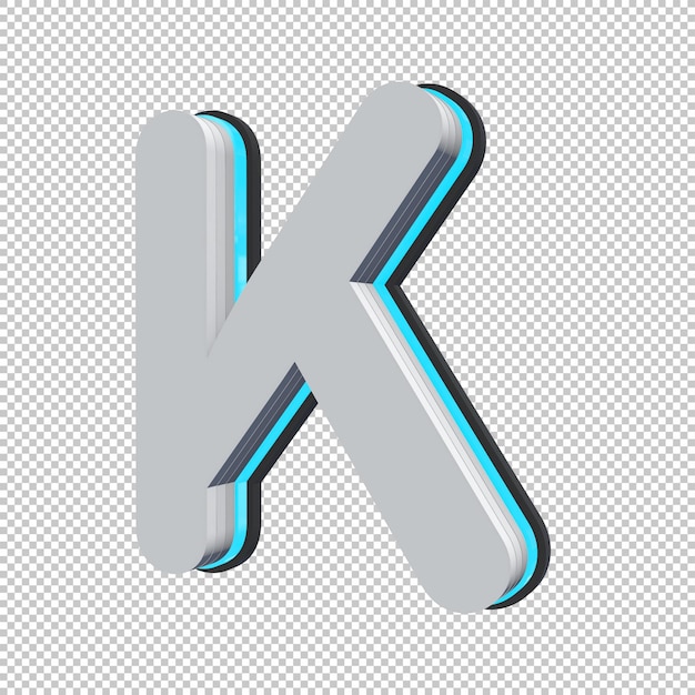 Buchstabe K 3d render