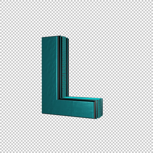 PSD buchstabe l 3d render