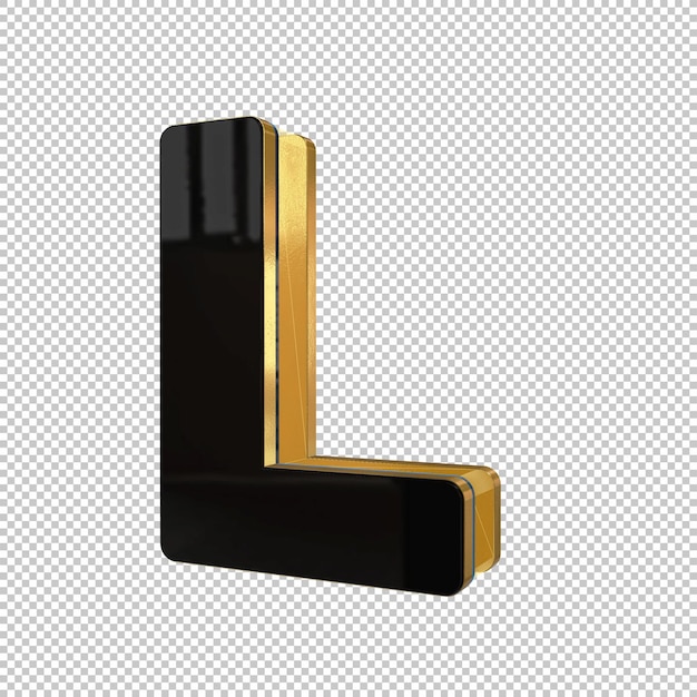 Buchstabe L 3d render