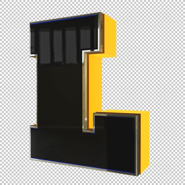 Buchstabe L 3d render