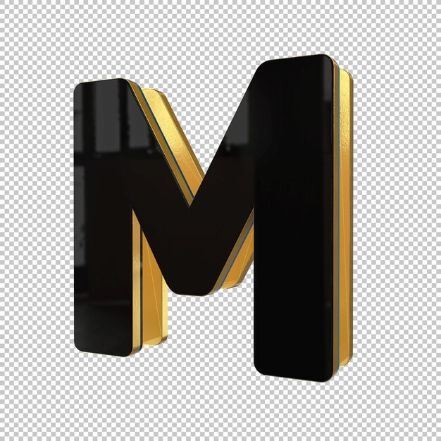 Buchstabe M 3d render