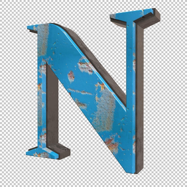 Buchstabe n 3d-rendering