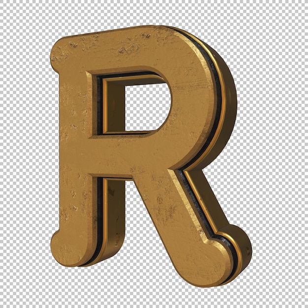 PSD buchstabe r 3d render