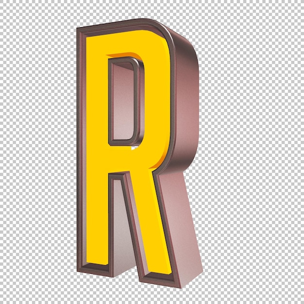 Buchstabe r 3d render