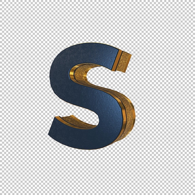 Buchstabe s 3d render