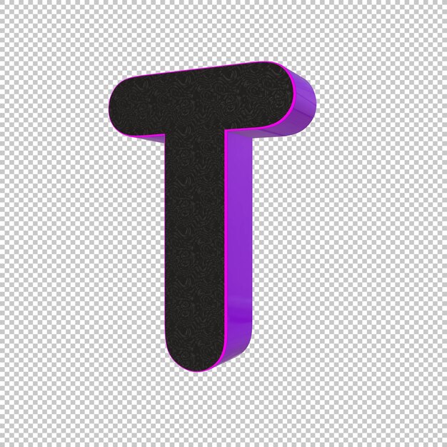 Buchstabe T 3d render