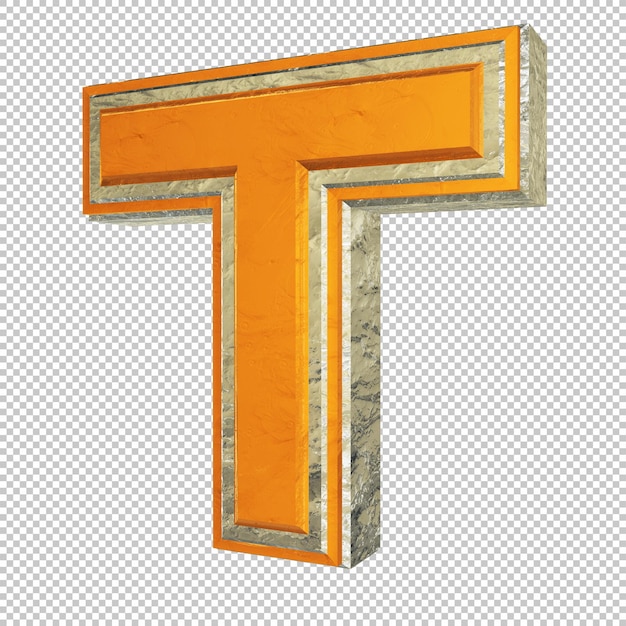 Buchstabe T 3d render
