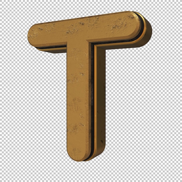 Buchstabe T 3d render