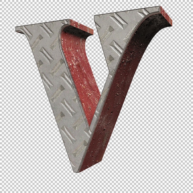Buchstabe V 3D-Rendering
