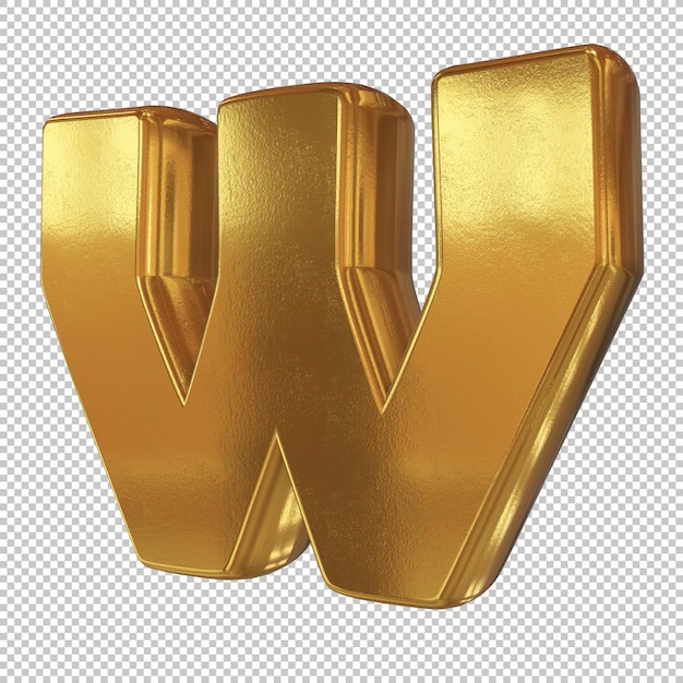 Buchstabe W 3d render