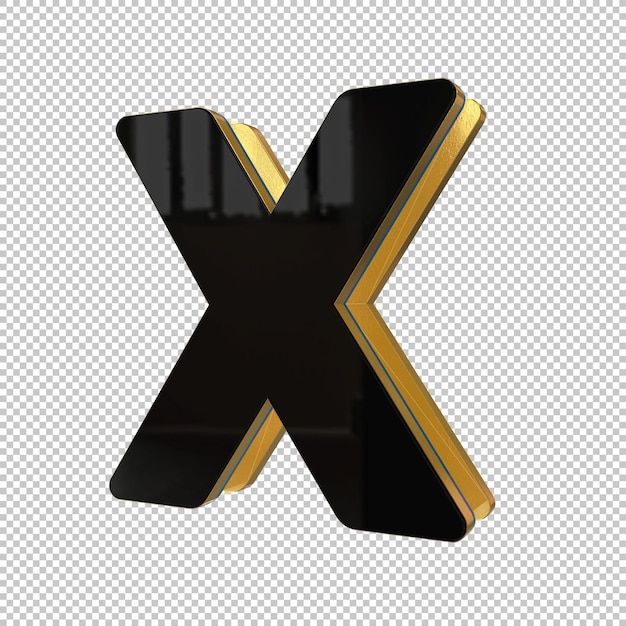 PSD buchstabe x 3d-rendering