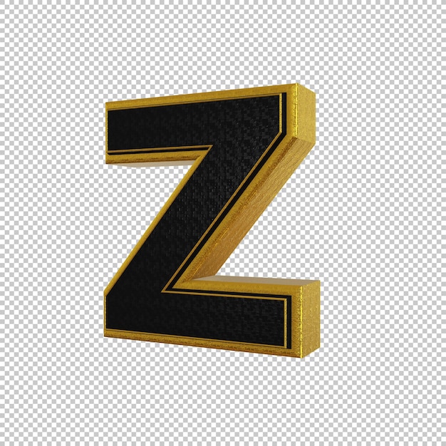 Buchstabe Z 3D-Rendering