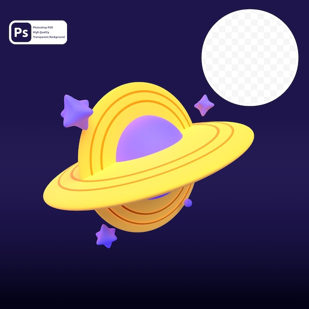 Buco nero nel rendering 3d per la presentazione web di risorse grafiche o altro