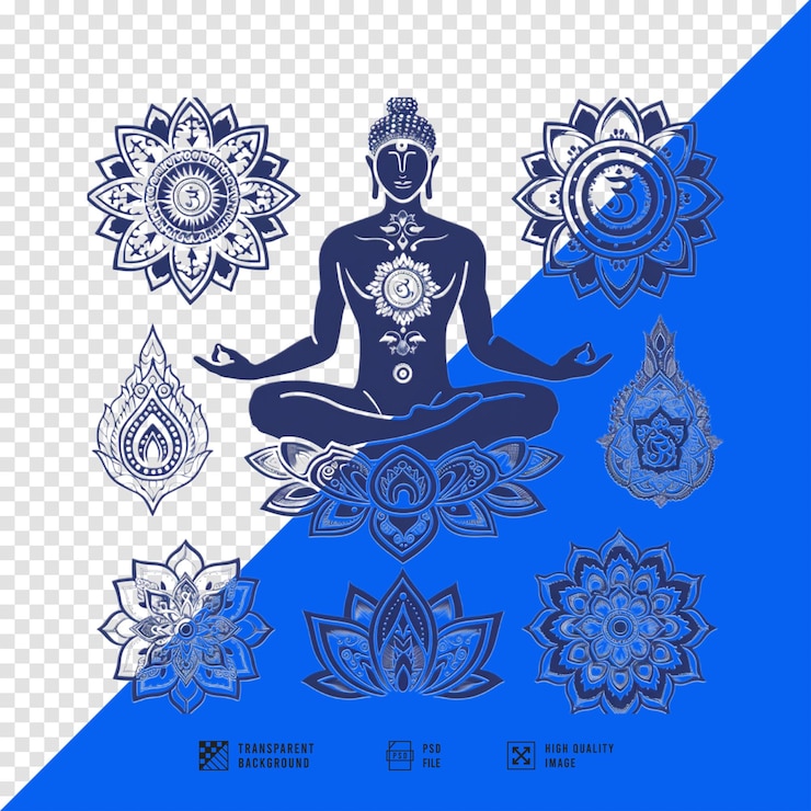 PSD buddha et lotus images de faisceau sans fond de qualité hd