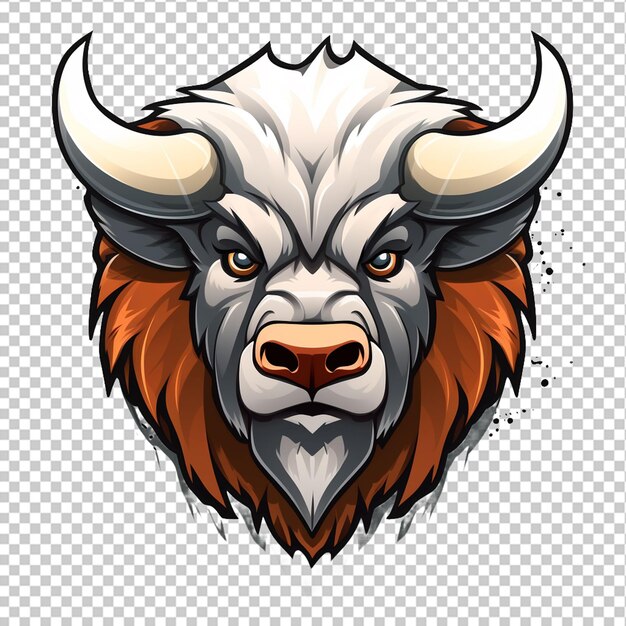 PSD büffel-maskottchen-logo