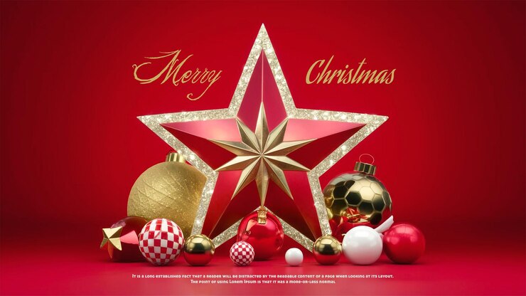 PSD buen día a la estrella de navidad