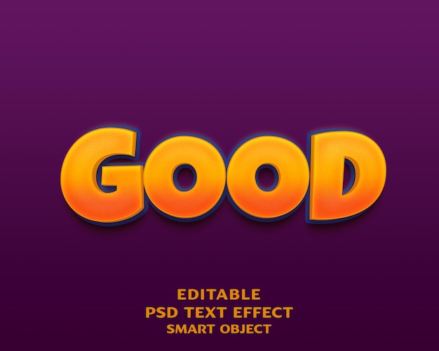 Buen diseño de efectos de texto en 3d.